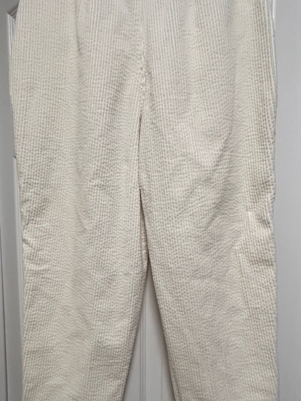 Vintage 80’s Esprit Off-White Corduroy Pleated Trousers - Picture 5 of 6